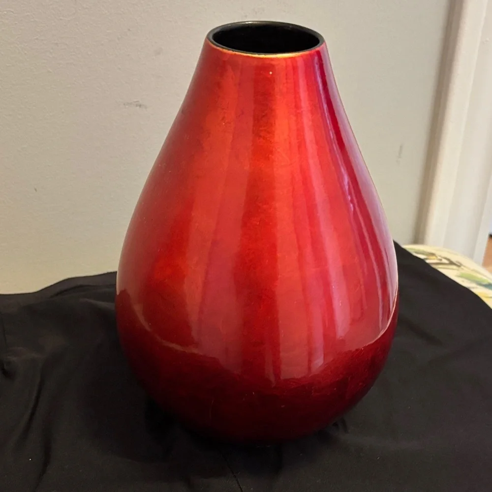 Crate&Barrel Radiant Red Vase